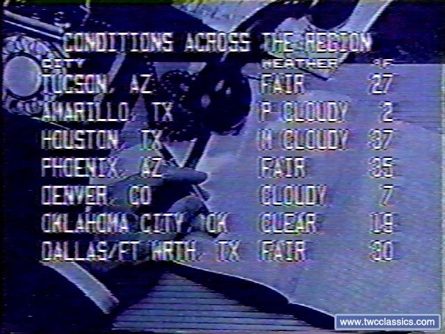 Regional Conditions 5 Day Business Planner 0 WeatherSTAR 3000 